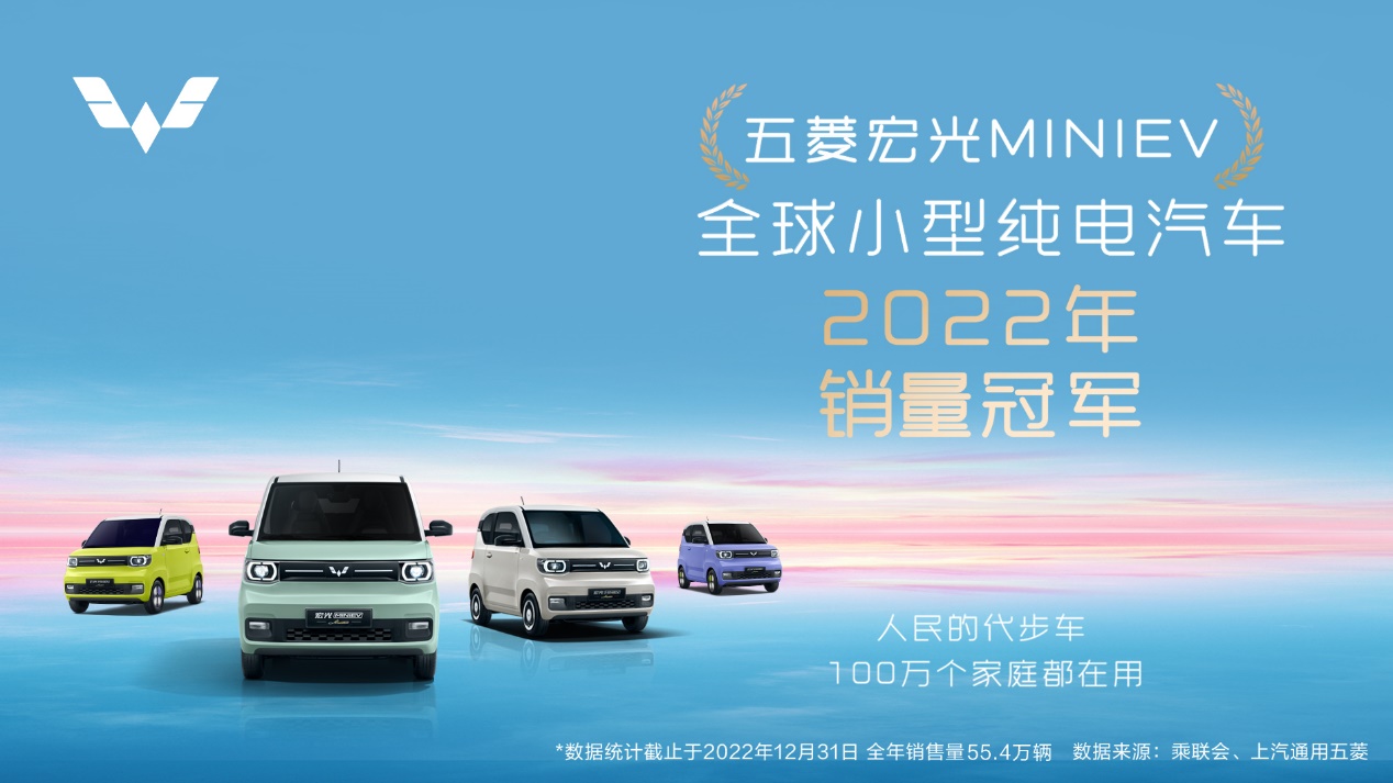 2022全球小型纯电汽车销冠宏光MINIEV，2.98万起